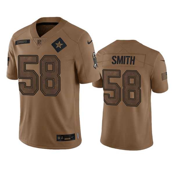 Men%27s Dallas Cowboys #58 Mazi Smith 2023 Brown Salute To Service Limited Football Stitched Jersey Dyin->dallas cowboys->NFL Jersey